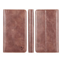 Case for Samsung Galaxy S22 Ultra The Luxury Gentleman Magnetic Flip Leather Wallet - Brown