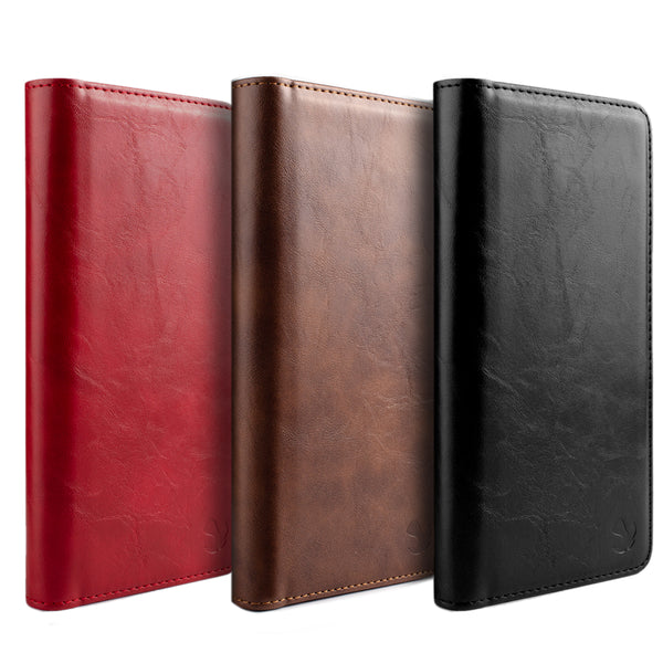 Case for Samsung Galaxy S22 Ultra The Luxury Gentleman Magnetic Flip Leather Wallet - Brown