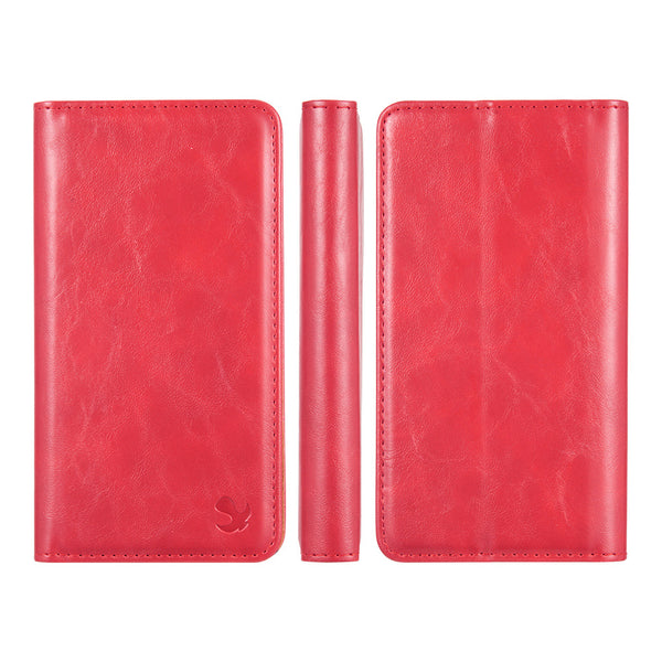 Case for Samsung Galaxy S23 Ultra The Luxury Gentleman Series 4 Magnetic Flip Leather Wallet TPU - Red