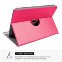 Case for Apple iPad 7 - 8 Universal Basik Slim Folio Protective Cover with Foldable Stand and Multi Viewing Angle - Pink
