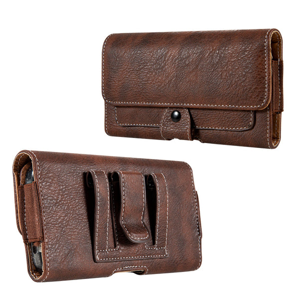 Luxmo Small Size 5 inch 5.75 x 3 x 0.5 Horizontal Universal Pouch - Brown