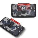 Luxmo #37 Large Size 6.3 Inch 6.75 X 3.75 X 0.75 Horizontal Universal Nylon Pouch With Dual Card Slots - Grey Camo