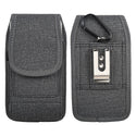 Luxmo Medium Size 5.5 Inch 6.25 x 3.5 x 0.60 Vertical Universal Pouch With Dual Card Slots - Black Denim Fabric