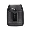 Luxmo Extra Small Size 4 inch 4.5 x 3 x 1 Vertical Universal Special Fabric Pouch with Dual Card Slots - Dark Denim Fabric