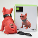 Universal 3D Small Size Bulldog Portable Bluetooth Speaker USB Aux - Black
