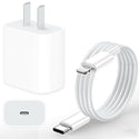 Bundle USB-C 20W Wall Charger with Apple Lightning Cable
