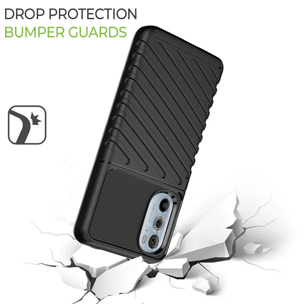 Motorola Edge Plus (2022) Case Rugged Drop-Proof Flexible - Black