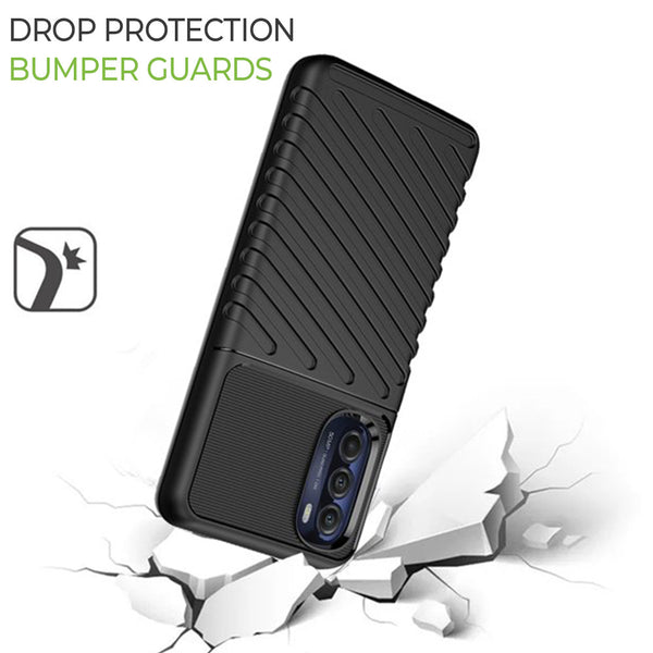 Motorola Moto G Stylus (2022) Case Rugged Drop-Proof Flexible - Black
