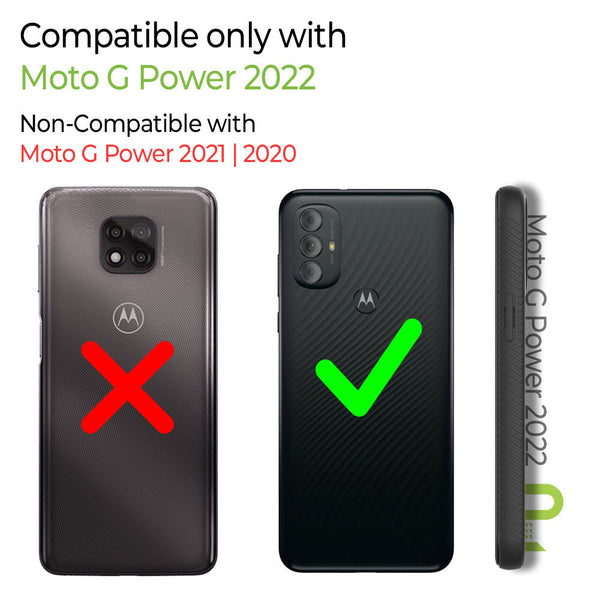 Motorola Moto G Power (2022) Case Rugged Drop-Proof - Black, Clear