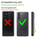 Samsung Galaxy S21 FE Case Rugged Drop-Proof - Black, Clear
