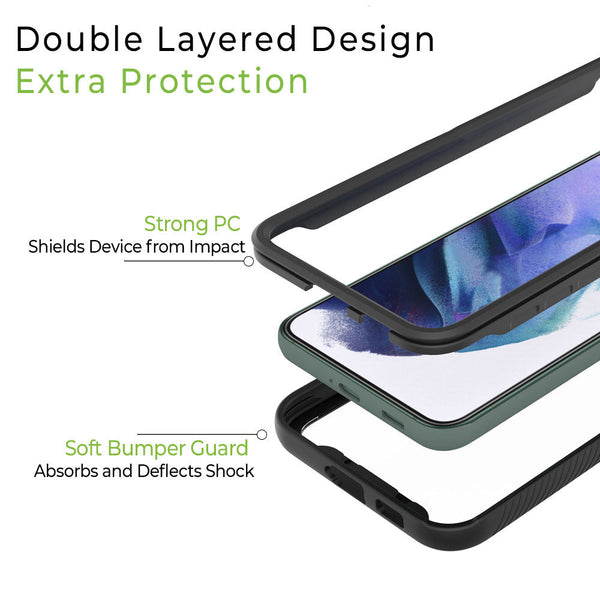 Samsung Galaxy S22 Plus Case Rugged Drop-Proof - Black, Clear