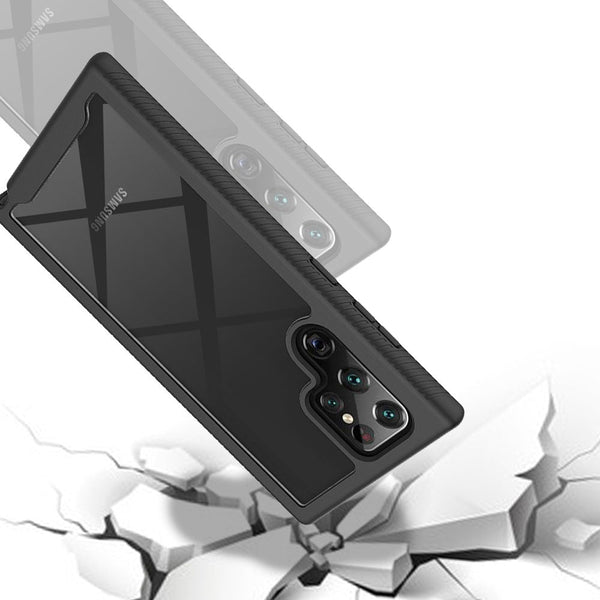 Samsung Galaxy S22 Ultra Case Rugged Drop-Proof - Black, Clear