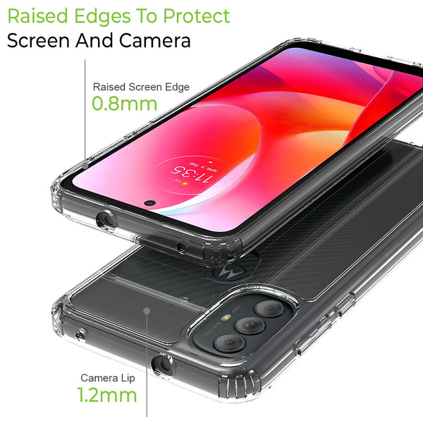 Motorola Moto G Power (2022) Case Rugged Drop-Proof Hard - Clear