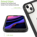 Apple iPhone 12, 12 Pro Case Rugged Drop-Proof - Black, Clear