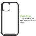 Apple iPhone 13 Pro Max Case Rugged Drop-Proof - Black, Clear