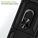 Samsung Galaxy Z Flip 4 Case Rugged Drop-Proof Heavy Duty Ring Holder Stand Kickstand - Black