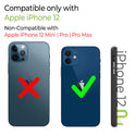 Apple iPhone 12/12 Pro Case Rugged Drop-Proof Anti-Slip Grip - Black