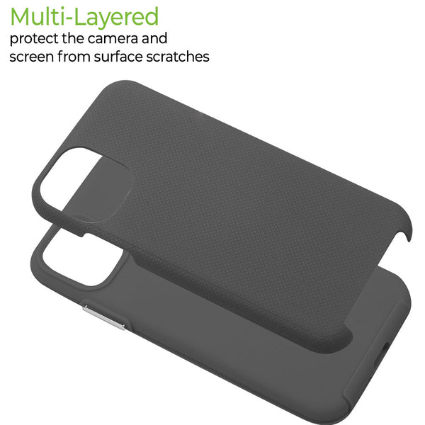 Apple iPhone 12 Mini Case Rugged Drop-Proof Anti-Slip Grip - Black
