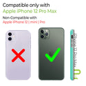Apple iPhone 12 Pro Max Case Rugged Drop-Proof Anti-Slip Grip - Black