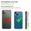 Apple iPhone 13 Case Rugged Drop-Proof Anti-Slip Grip - Black