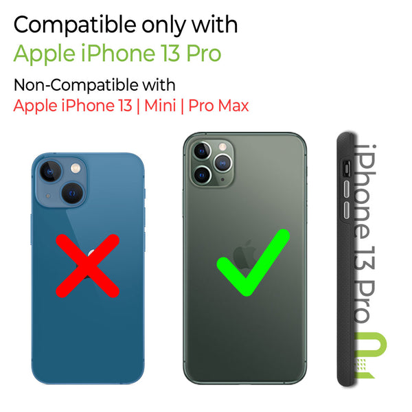 Apple iPhone 13 Pro Case Rugged Drop-Proof Anti-Slip Grip - Black