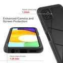 Samsung Galaxy A22 Case Rugged Drop-Proof - Black, Clear