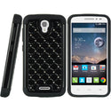Alcatel One Touch Pop Astro Case Rugged Drop-proof Studded Diamond Black