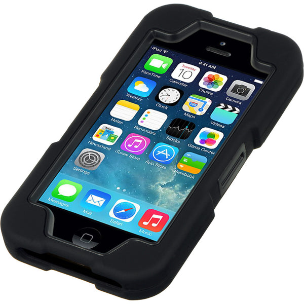 Apple iPhone 5, iPhone 5S, iPhone SE Case Rugged Drop-Proof Heavy Duty - Black