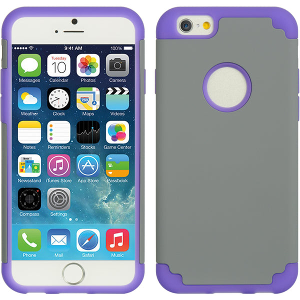 Apple iPhone 6, iPhone 6S Case Rugged Drop-proof Heavy Duty Purple + Grey