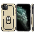 Apple iPhone 11 Pro Max Case Rugged Drop-Proof with Impact Absorption & Built-In Rotatable Ring Holder Stand Kickstand - Gold