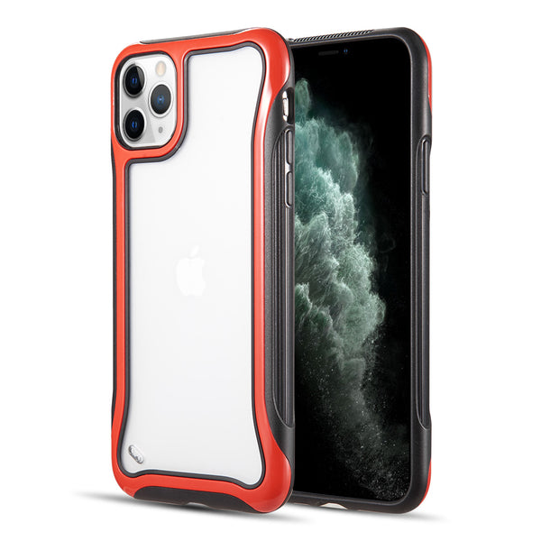 Apple iPhone 11 Pro Max Case Rugged Drop-proof Transparent Drop-Proof Protection - Red