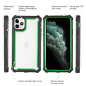 Apple iPhone 11 Pro Max Case Rugged Drop-Proof Heavy Duty with Extra Impact Absorption Corner Protection - Black / Green