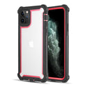 Apple iPhone 11 Pro Max Case Rugged Drop-proof Heavy Duty with Extra Impact Absorption Corner Protection - Black / Red