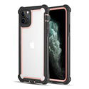 Apple iPhone 11 Pro Max Case Rugged Drop-proof Heavy Duty with Extra Impact Absorption Corner Protection - Black / Rose Gold