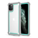 Apple iPhone 11 Pro Max Case Rugged Drop-proof Heavy Duty with Extra Impact Absorption Corner Protection - Light Grey / Teal