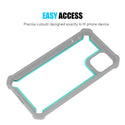Apple iPhone 11 Pro Max Case Rugged Drop-Proof Heavy Duty with Extra Impact Absorption Corner Protection - Light Grey / Teal
