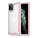 Apple iPhone 11 Pro Max Case Rugged Drop-proof Heavy Duty with Extra Impact Absorption Corner Protection - White / Pink