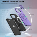 Case for Apple iPhone 12 (6.1") Bolt MagSafe Collection Thick Protective with Full Camera Protection and Stand - Purple