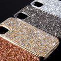 Apple iPhone 12 Mini Case Rugged Drop-Proof Diamond Platinum Bumper with Electroplated Frame - Silver