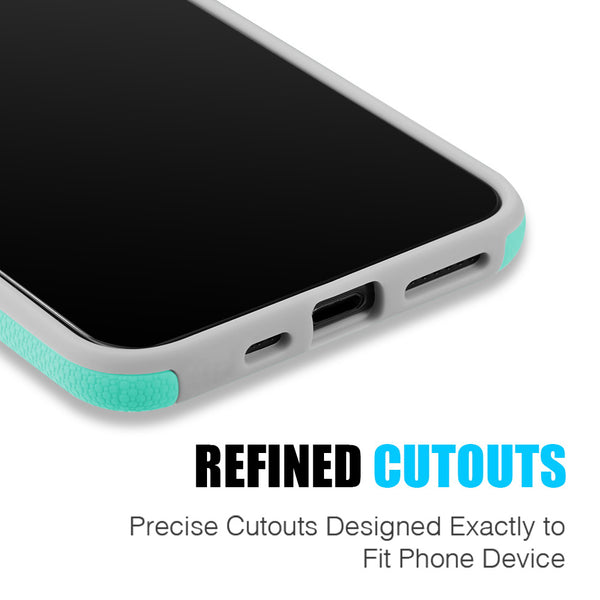 Apple iPhone 12 Mini Case Rugged Drop-Proof Anti-Slip Grip Texture - Teal
