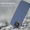 Apple iPhone 12 Mini Case Rugged Drop-Proof Heavy Duty TPU Smooth Finish with Raised Camera Opening - Navy Blue