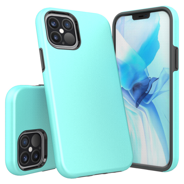 Apple iPhone 12 Mini Case Rugged Drop-proof Heavy Duty TPU Smooth Finish with Raised Camera Opening - Teal