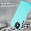Apple iPhone 12, iPhone 12 Pro Case Rugged Drop-Proof Heavy Duty TPU Smooth Finish with Raised Camera Opening - Teal