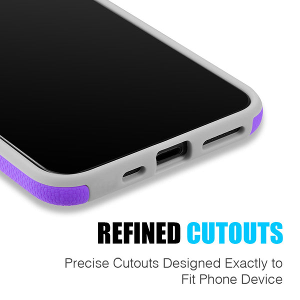Apple iPhone 13 Case Rugged Drop-Proof Anti-Slip Grip Texture - Purple