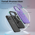 Case for Apple iPhone 13 Pro Max (6.7") Bolt MagSafe Collection Thick Protective with Full Camera Protection and Stand - Purple