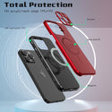 Case for Apple iPhone 13 Pro Max (6.7") Bolt MagSafe Collection Thick Protective with Full Camera Protection and Stand - Red