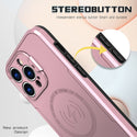 Case for Apple iPhone 13 Pro Max (6.7") Bolt MagSafe Collection Thick Protective with Full Camera Protection and Stand - Rose Gold