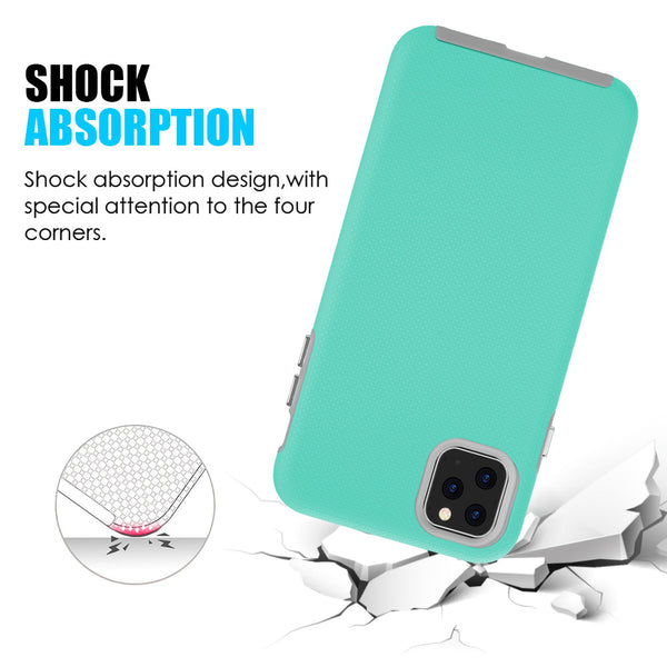 Apple iPhone 13 Pro Max Case Rugged Drop-Proof Anti-Slip Grip Texture - Teal