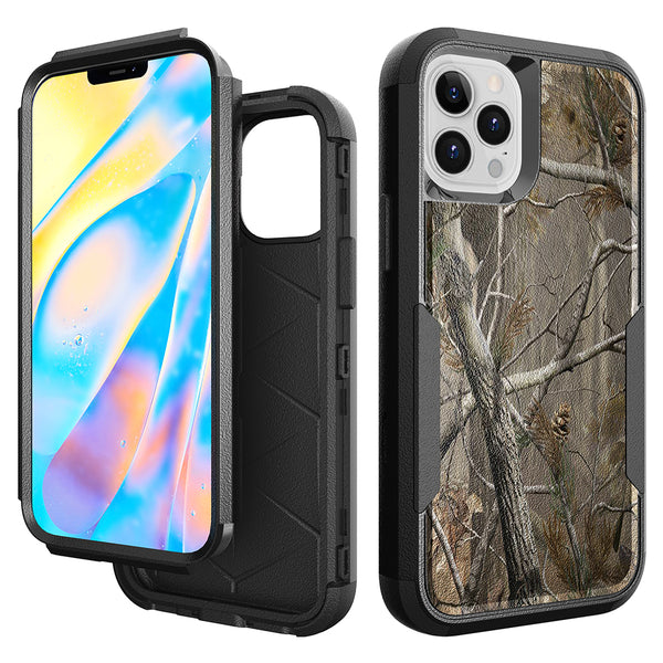 Apple iPhone 13 Pro Case Rugged Drop-Proof Outdoors Nature Tree Design Heavy Duty TPU with Extra Impact Absorption Corner Protection - Nature