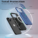 Case for Apple iPhone 14 (6.1") / Apple iPhone 13 (6.1") Bolt MagSafe Collection Thick Protective with Full Camera Protection and Stand - Blue